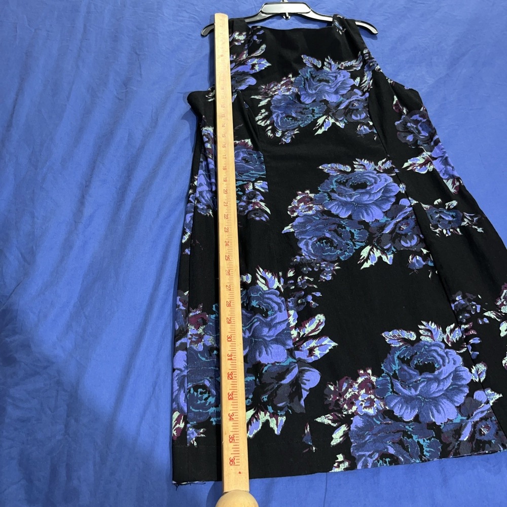 Free People Mayberry Mini Dress Size Large Blue Purple Floral Linen Blend NWT - Picture 8 of 14